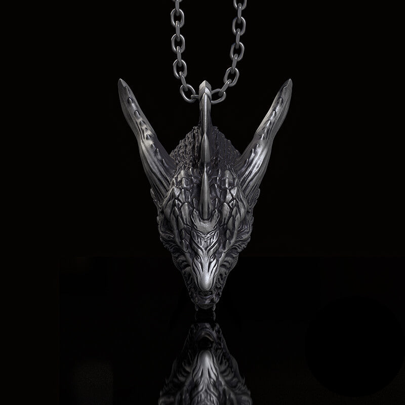 Fierce Dinosaur Head Sterling Silver Jewelry Set | RoyalLuster.com