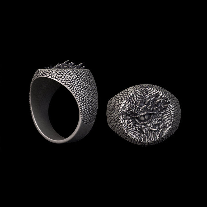 Gothic Heart Skull Hand Holding Rose Sterling Silver Ring | Gthic.com