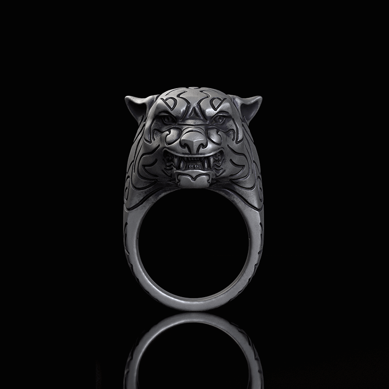 Fierce Panther Sterling Silver Animal Ring | RoyalLuster.com