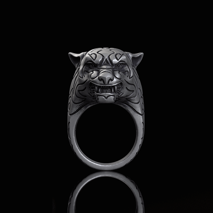 Fierce Panther Sterling Silver Animal Ring | RoyalLuster.com