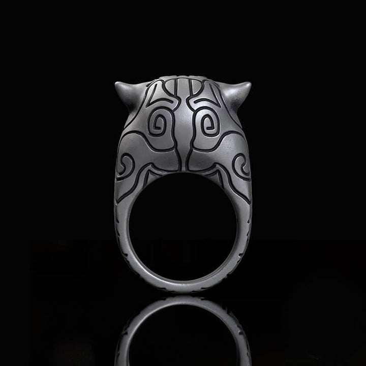 Fierce Panther Sterling Silver Animal Ring