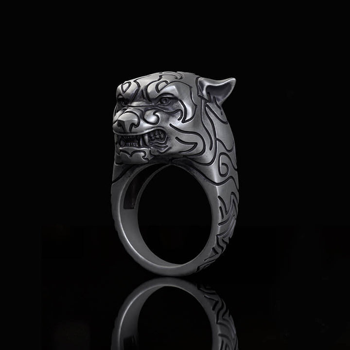 Fierce Panther Sterling Silver Animal Ring | RoyalLuster.com