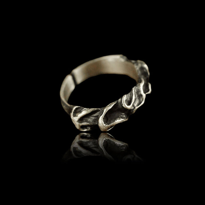 Fire of the Chinese Five Elements 925 Sterling Silver Brass Ring