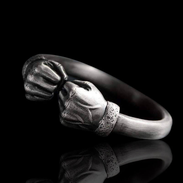 Fist of Power 999 Sterling Silver Bracelet