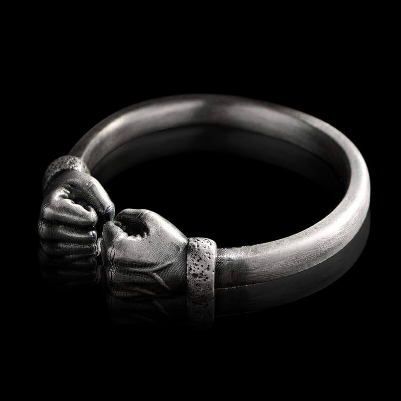 Fist of Power 999 Sterling Silver Bracelet
