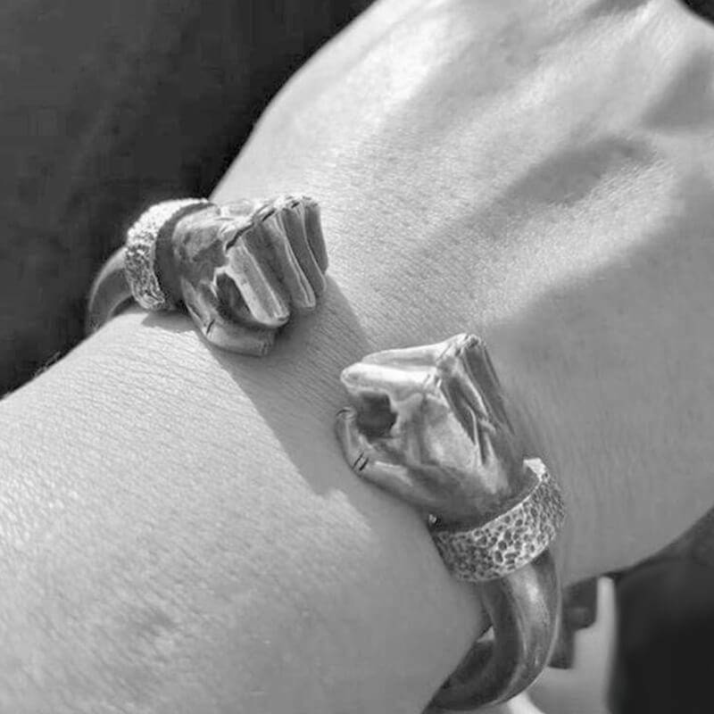 Fist of Power 999 Sterling Silver Bracelet