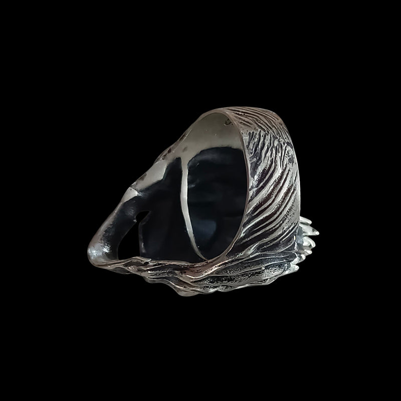 Flame Skull 925 Sterling Silver Ring