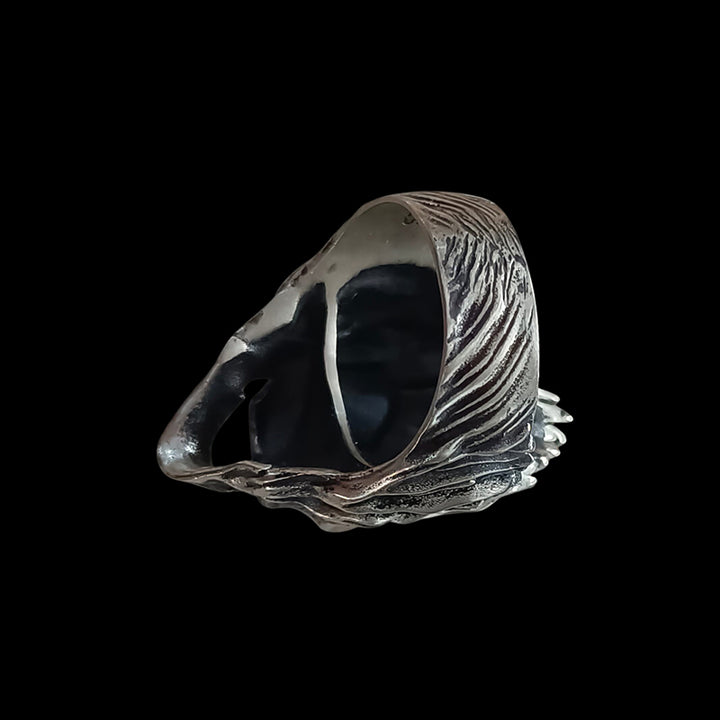 Flame Skull 925 Sterling Silver Ring