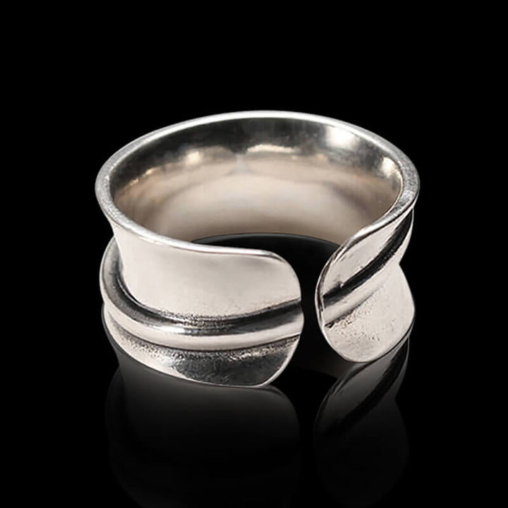 Flare Open 925 Sterling Silver Ring 01 | RoyalLuster.com
