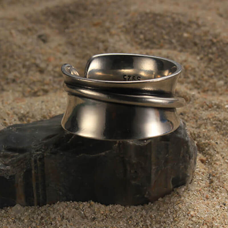 Flare Open 925 Sterling Silver Ring 03 | RoyalLuster.com