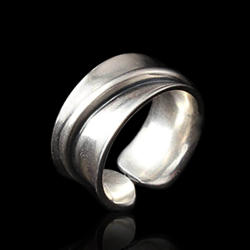 Flare Open 925 Sterling Silver Ring 04 | RoyalLuster.com