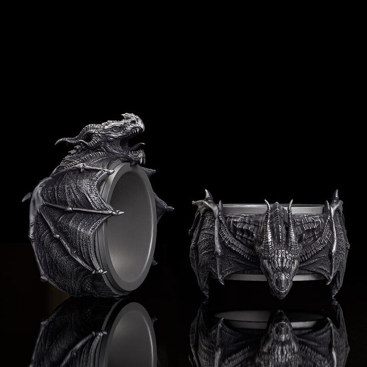 Flying Dragon Sterling Silver Animal Ring | RoyalLuster.com