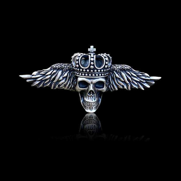 Flying Skull 925 Sterling Silver Ring