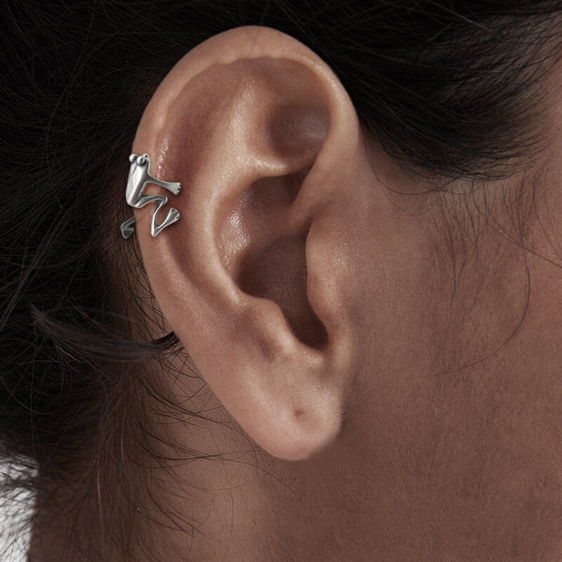 Frog 925 Sterling Silver Ear Cuffs