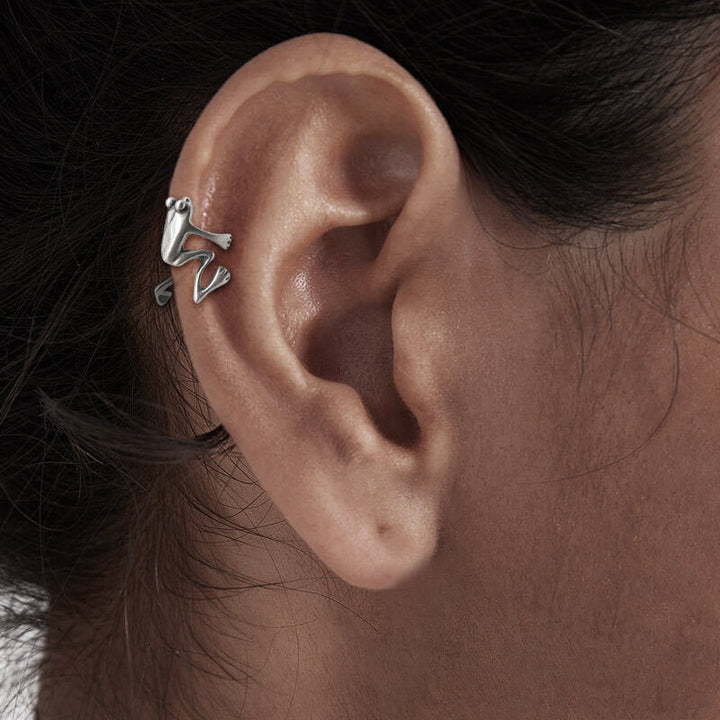 Frog 925 Sterling Silver Ear Cuffs