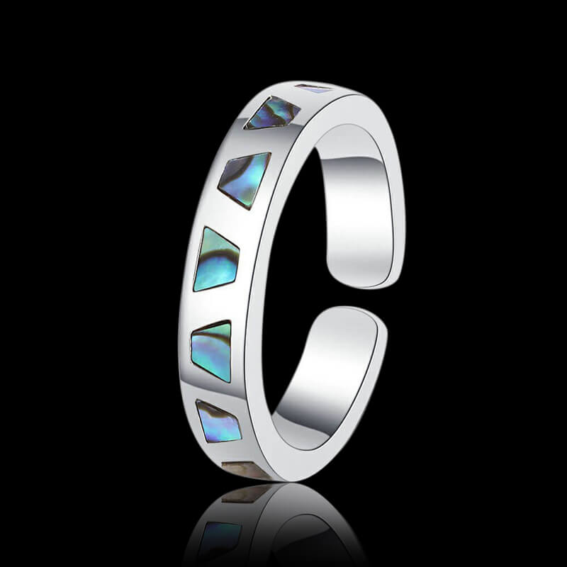 Geometric Triangle 925 Sterling Silver Ring 01 | RoyalLuster.com