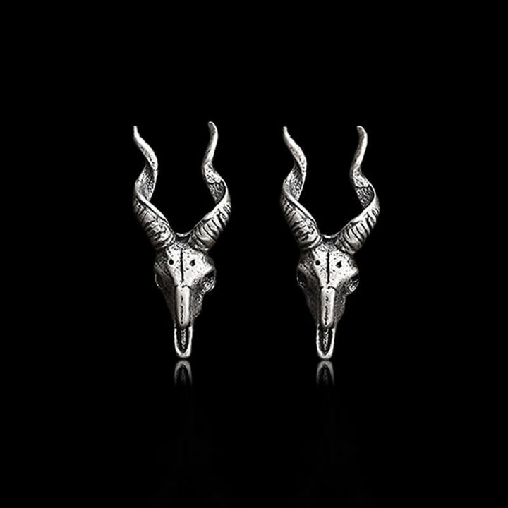 Goat head 925 Sterling Silver Stud Satan Stud Earring