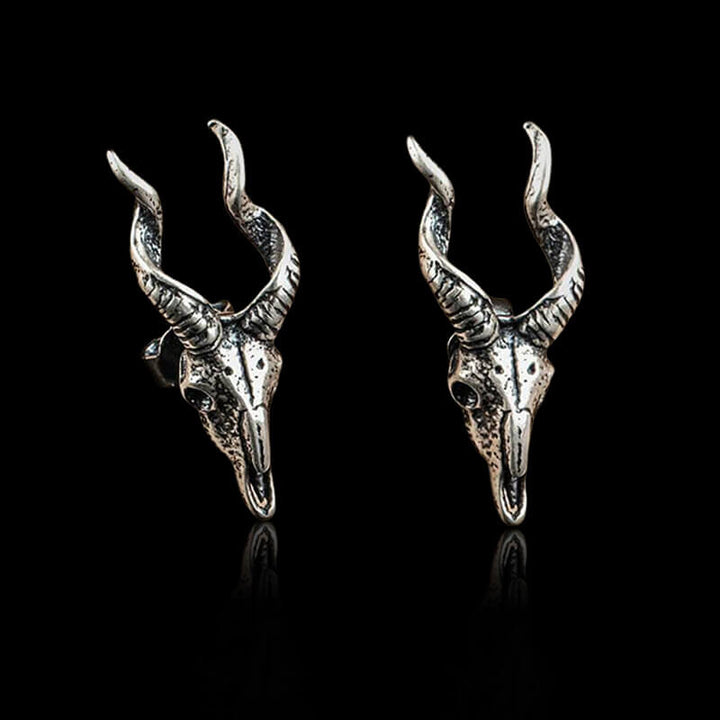 Goat head 925 Sterling Silver Stud Satan Stud Earring