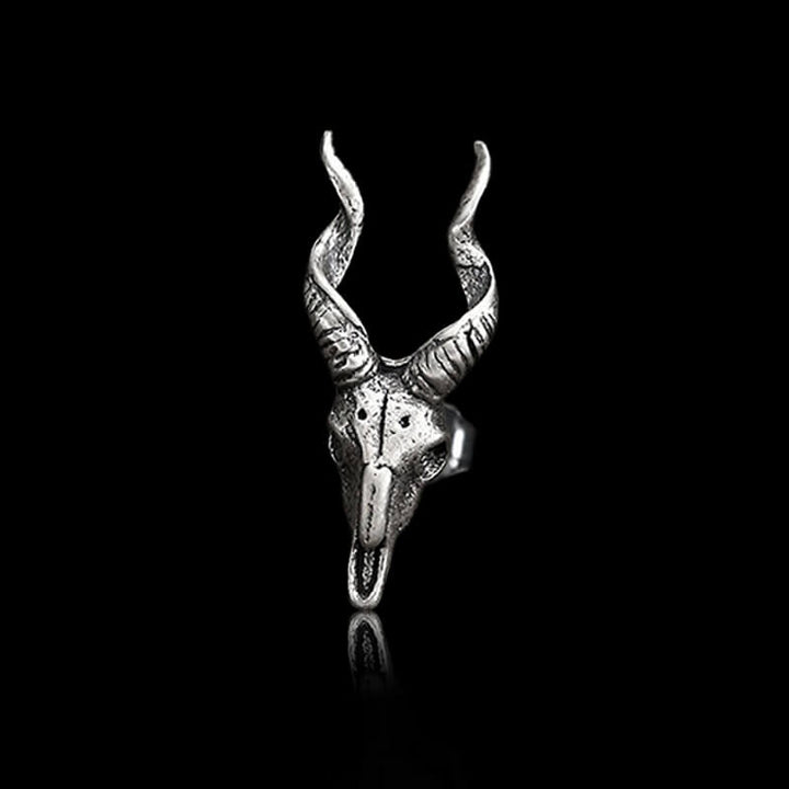 Goat head 925 Sterling Silver Stud Satan Stud Earring