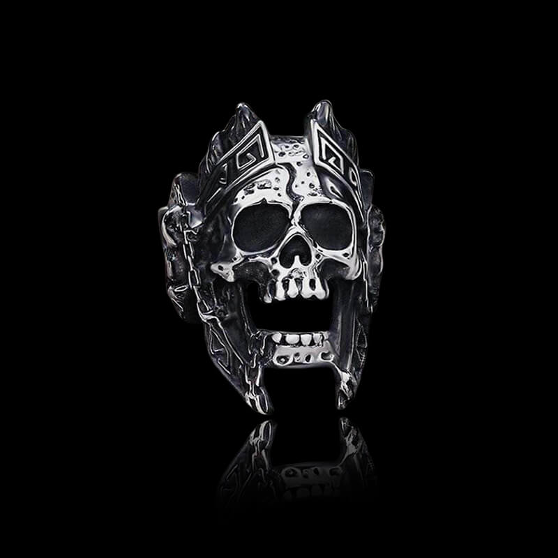 God of War Skull 925 Sterling Silver Ring