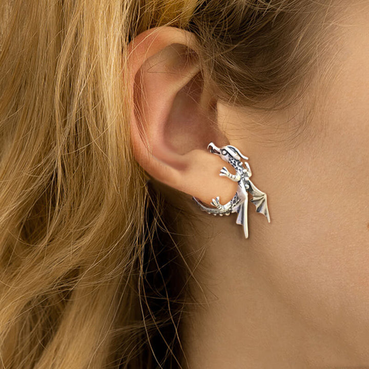 Gothic Dragon 925 Sterling Silver Ear Cuff