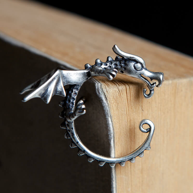 Gothic Dragon 925 Sterling Silver Ear Cuff