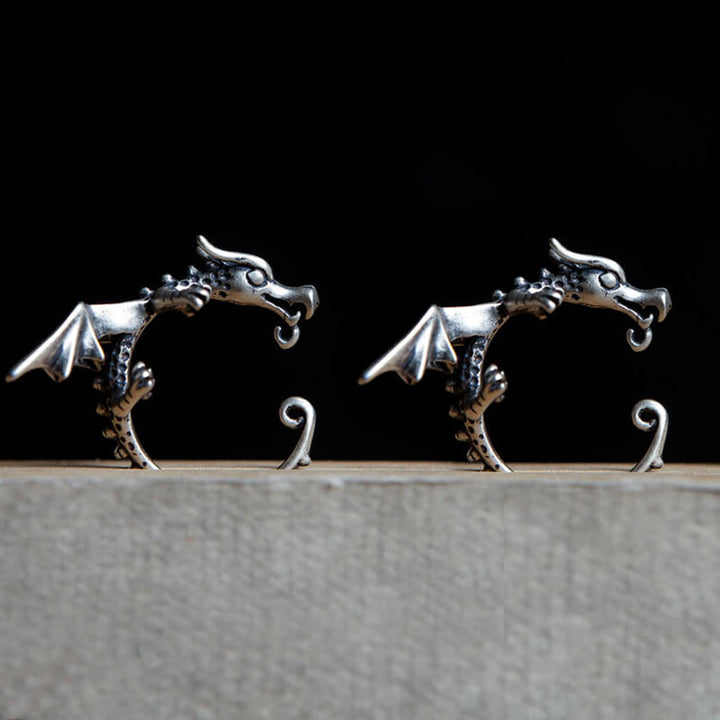 Gothic Dragon 925 Sterling Silver Ear Cuff