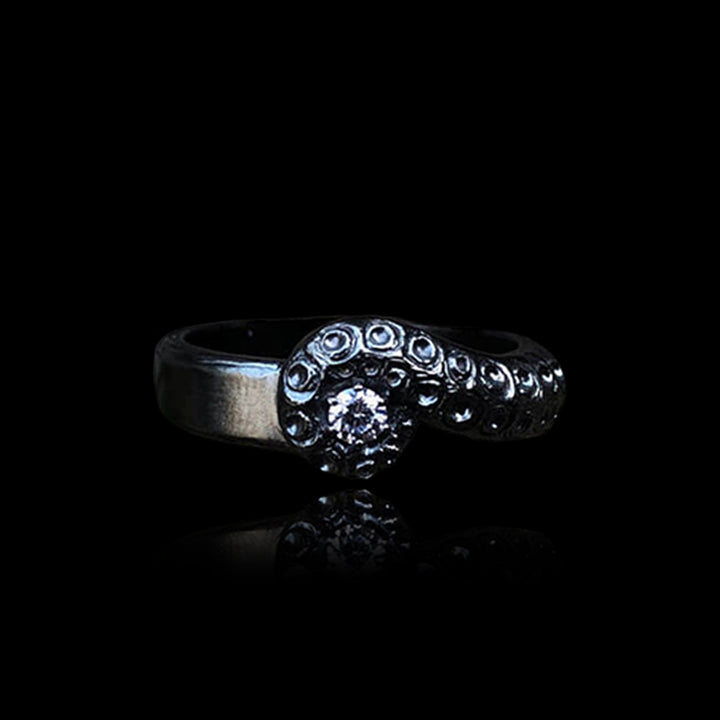 Gothic Octopus Tentacle 925 Sterling Silver Ring