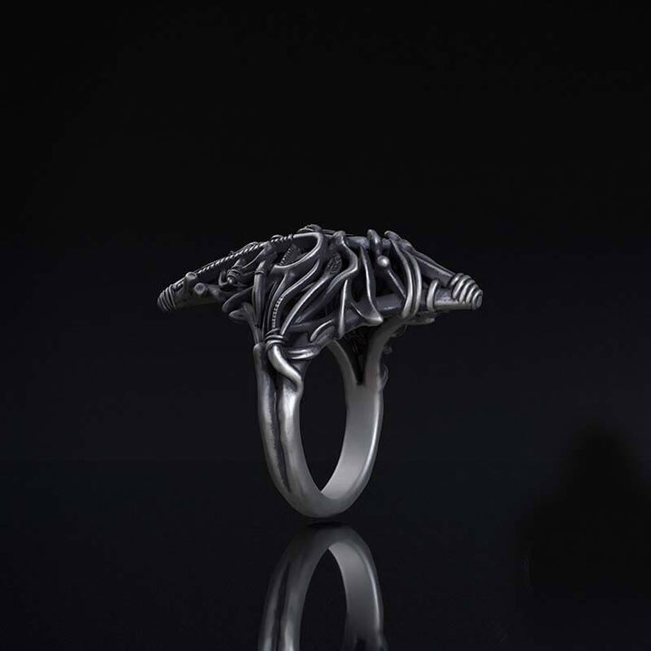 Gothic Skeleton Treasure Sterling Silver Ring