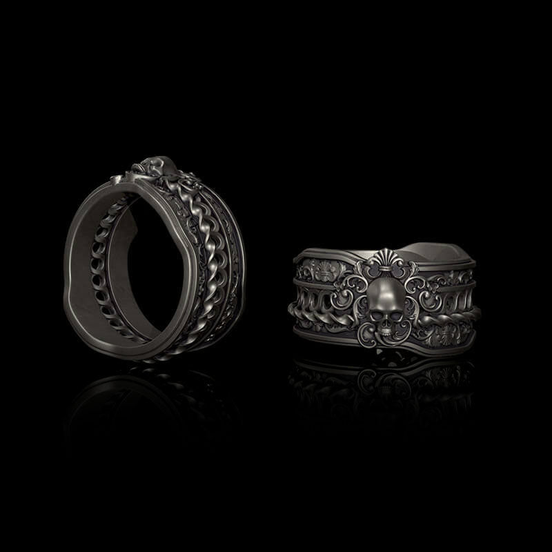 Gothic Skull 925 Sterling Silver Ring