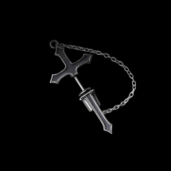 Gothic Sword 925 Sterling Silver Stud Earring