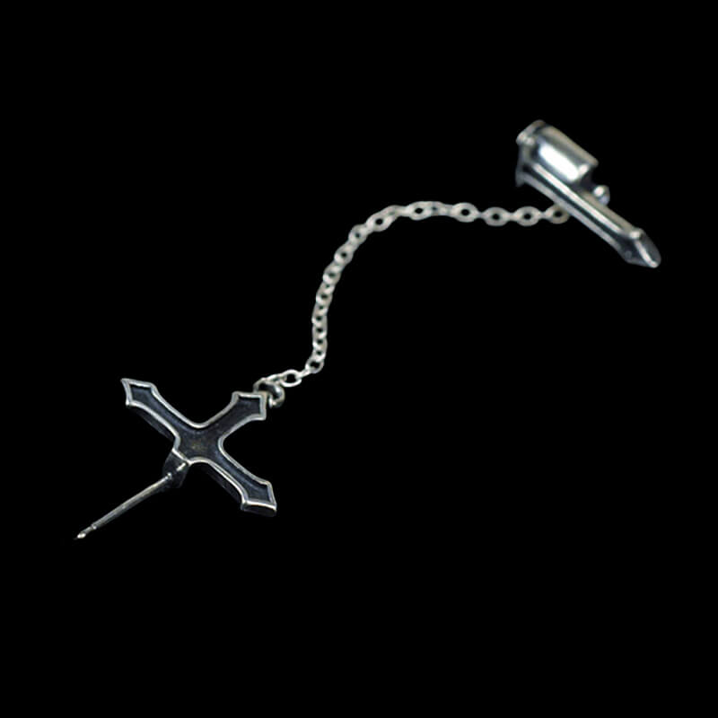 Gothic Sword 925 Sterling Silver Stud Earring