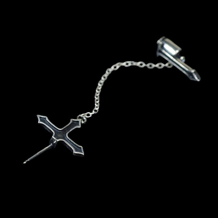 Gothic Sword 925 Sterling Silver Stud Earring