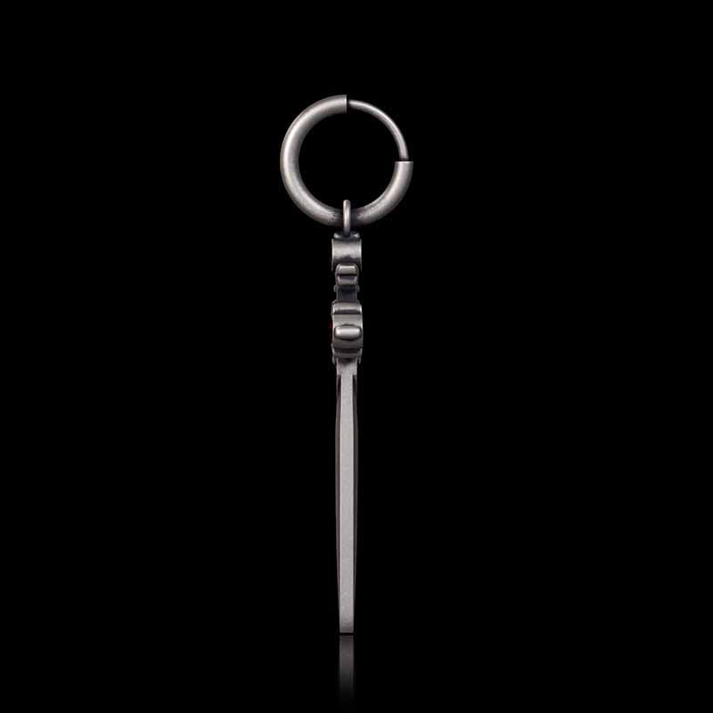 Gothic Sword Gem Sterling Silver Earrings