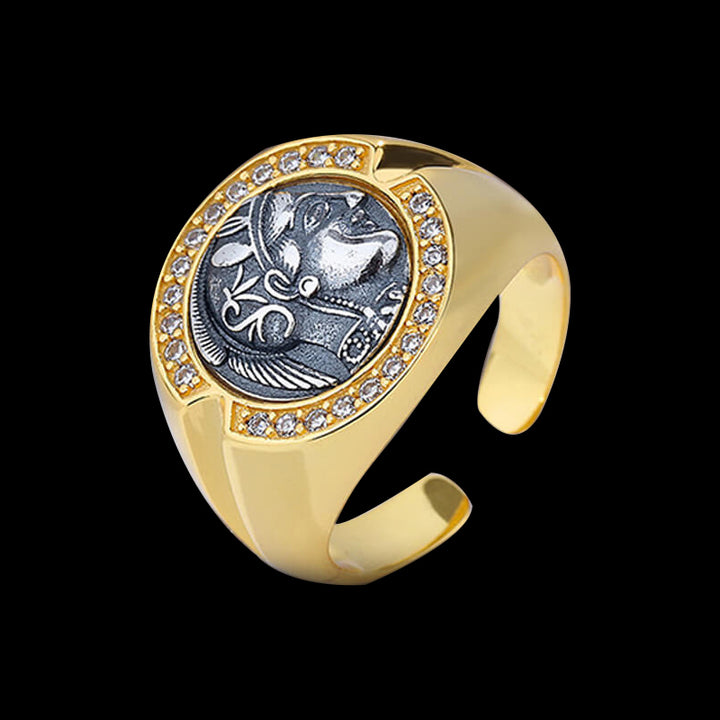 Greek Goddess Athena 925 Sterling Silver Ring