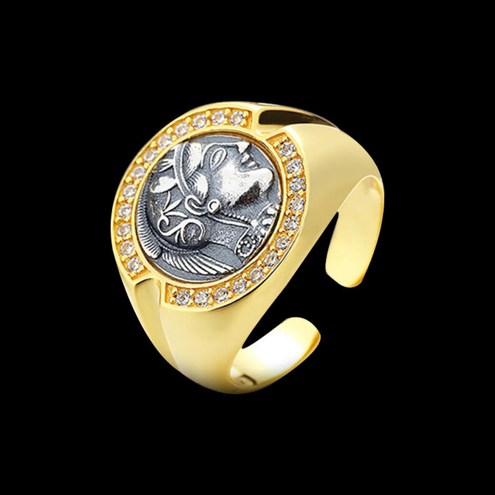 Greek Goddess Athena 925 Sterling Silver Ring