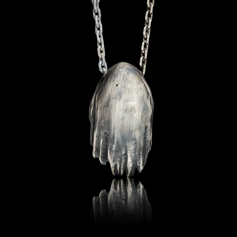 Grim Reaper 999 Sterling Silver Skull Pendant