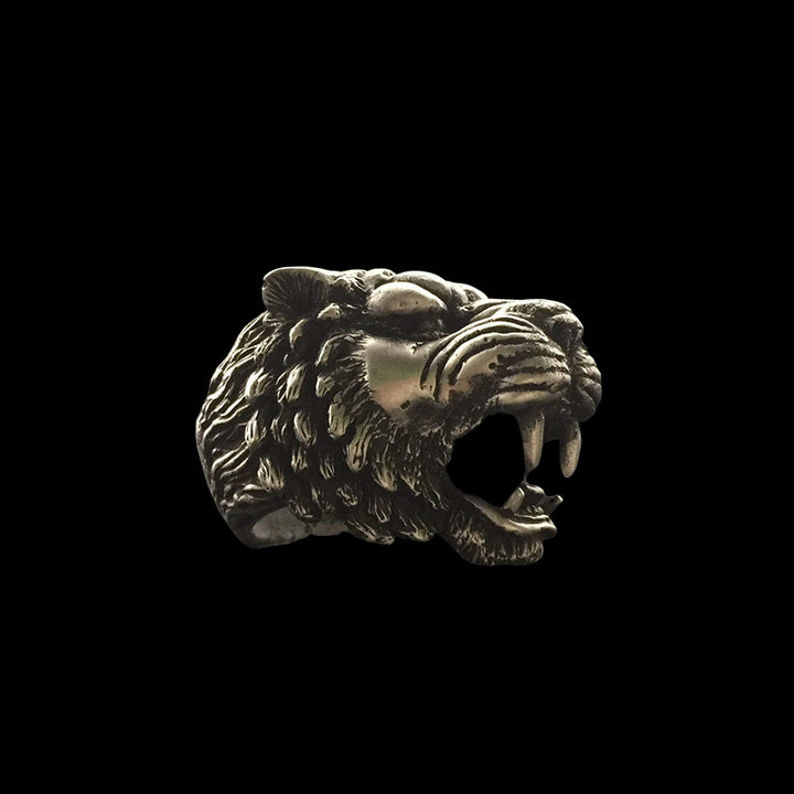 Growling Tiger 925 Sterling Silver Ring