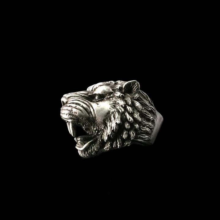 Growling Tiger 925 Sterling Silver Ring