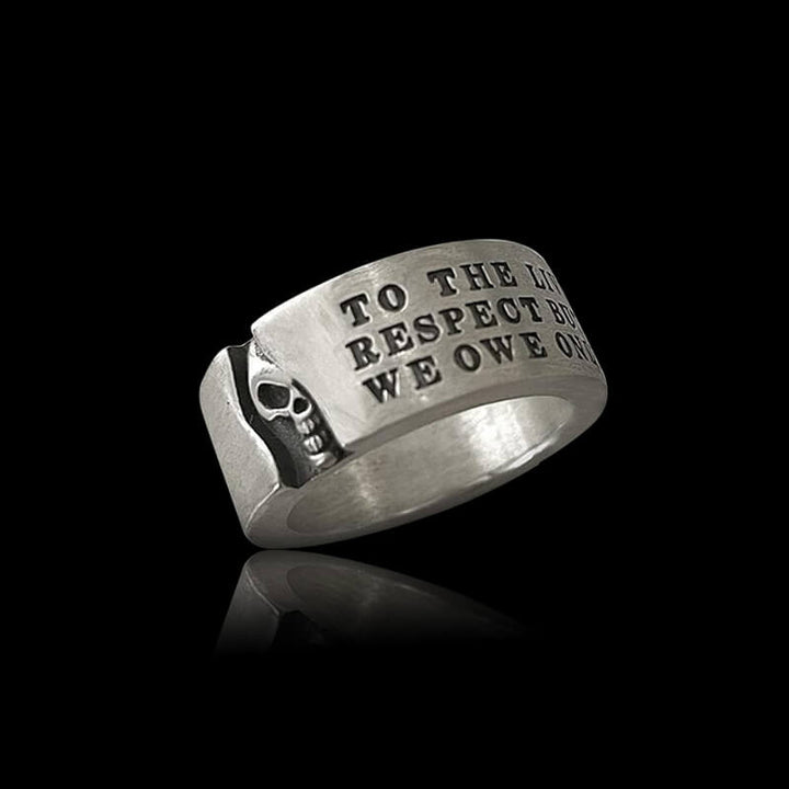 Half-Faced Skull 925 Sterling Silver Ring