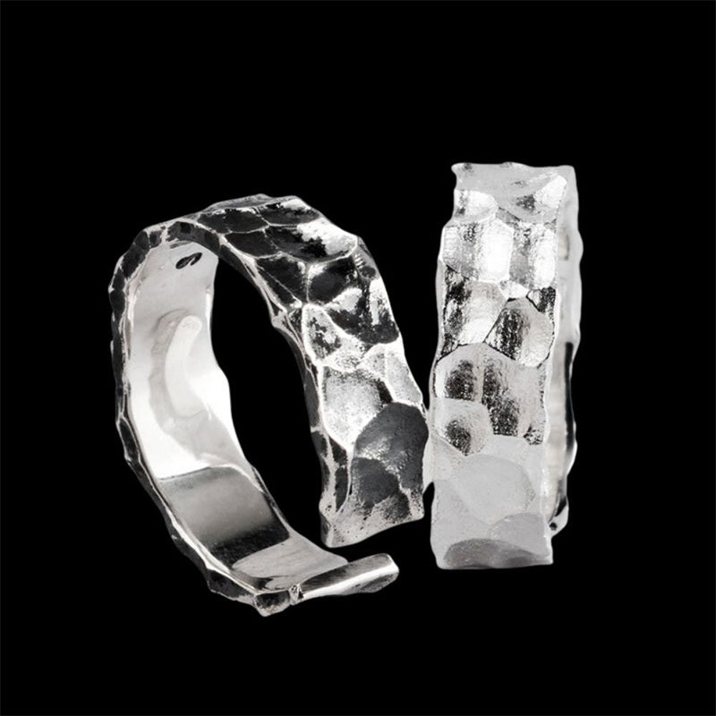 Hammered Roman Style 925 Sterling Silver Ring 04 | Royalluster.com