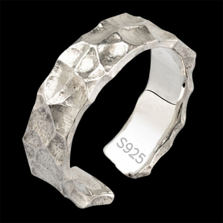 Hammered Roman Style 925 Sterling Silver Ring
