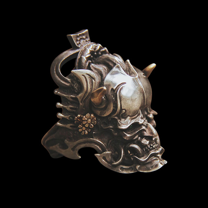 Hannya Mask 925 Sterling Silver Ring