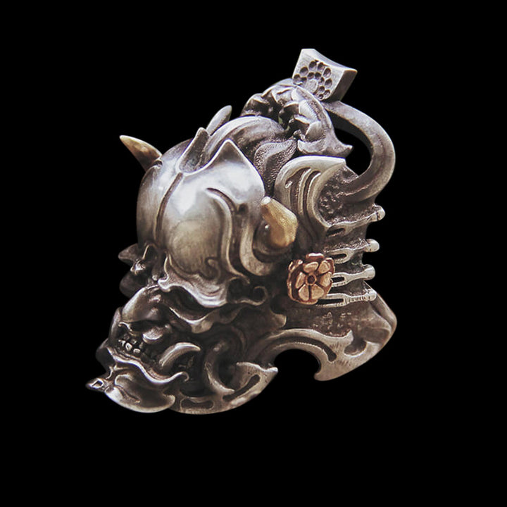Hannya Mask 925 Sterling Silver Ring