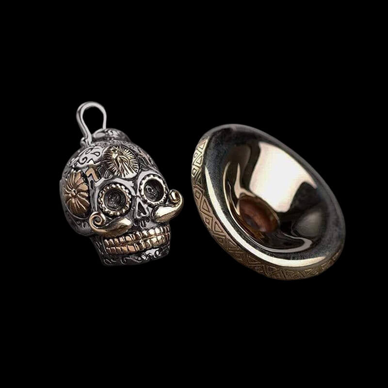 Hat Magic 925 Sterling Silver Sugar Skull Pendant