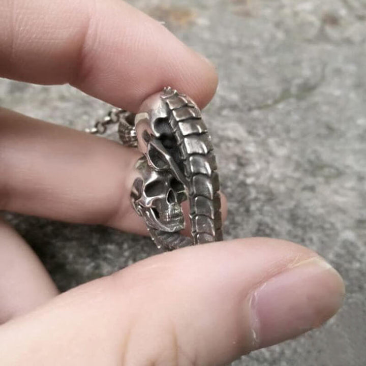 Heart Shaped Skull 925 Sterling Silver Pendant