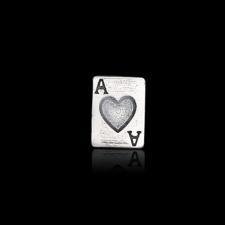 Hearts Poker 925 Sterling Silver Stud Earrings