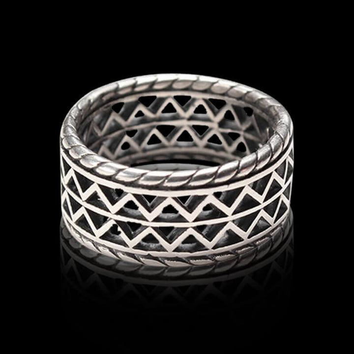 Hollow Triangle 925 Sterling Silver Ring 01 | RoyalLuster.com