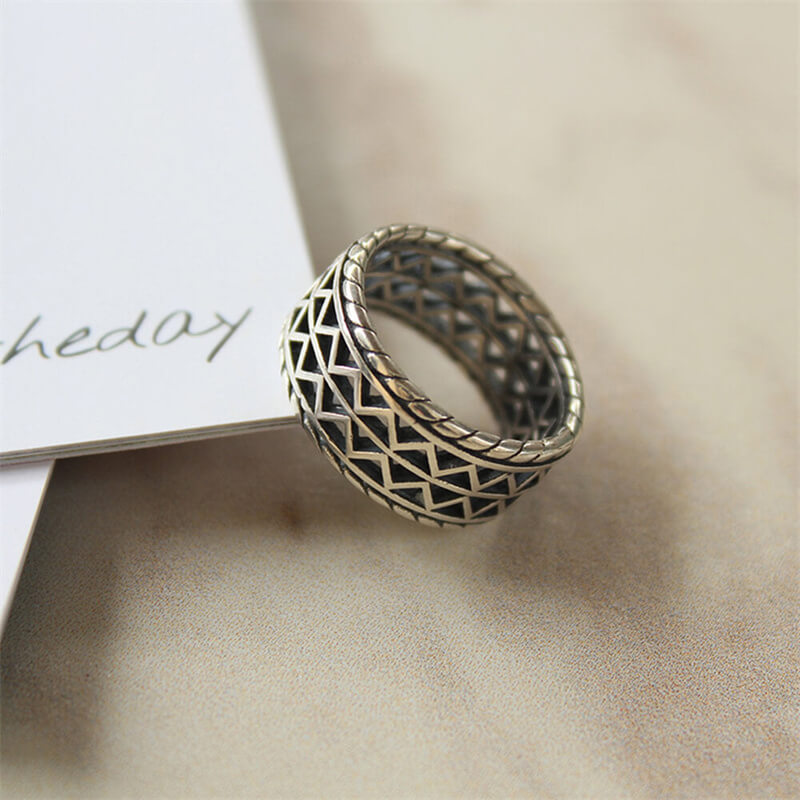 Hollow Triangle 925 Sterling Silver Ring