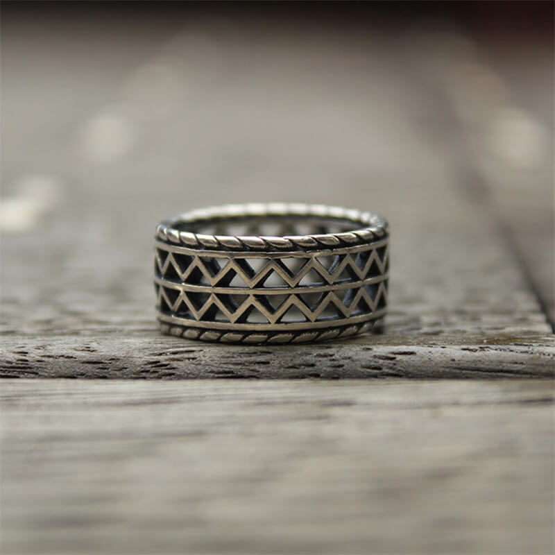 Hollow Triangle 925 Sterling Silver Ring